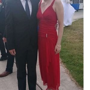 Enfocus Studio Red Petite Wrap Dress